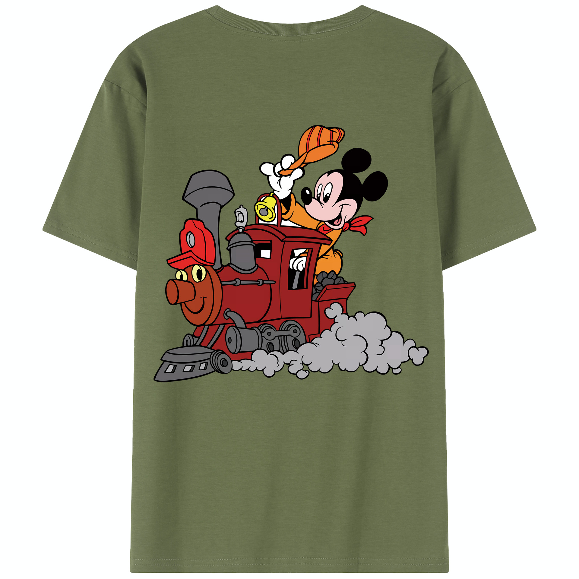 （画像用） ミッキーマウス Mickey Mouse 綿100％半袖Tシャツ（背面プリント）
